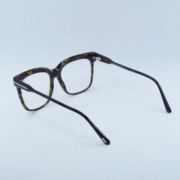 Tom Ford FT5768-B 052 Eyeglasses Havana Square Frame, Blue Light Block Lenses - Picture 6 of 10